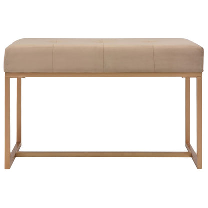 Bänk 80 cm beige sammet