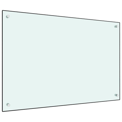 Stänkskydd vit 90x60 cm härdat glas