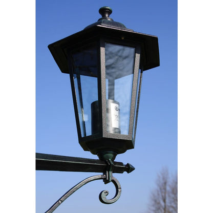 Trädgårdslampa 3 armar 215 cm mörkgrön/svart aluminium