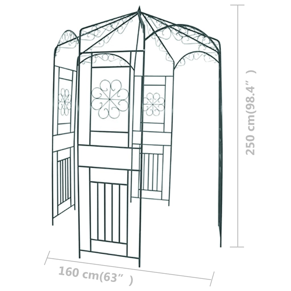 Rosenbåge 250 cm mörkgrön