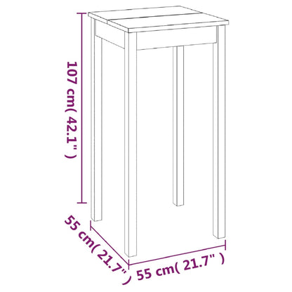 Barbord MDF svart 55x55x107 cm