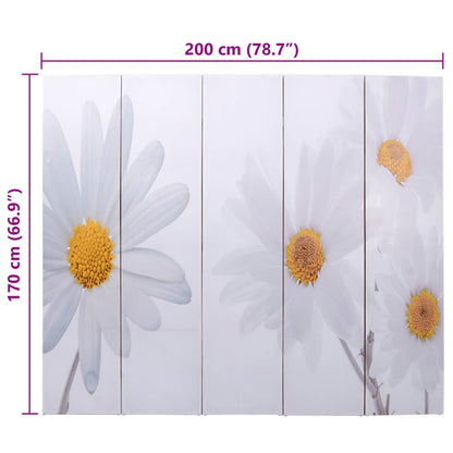 Vikbar rumsavdelare 200x170 cm blomma