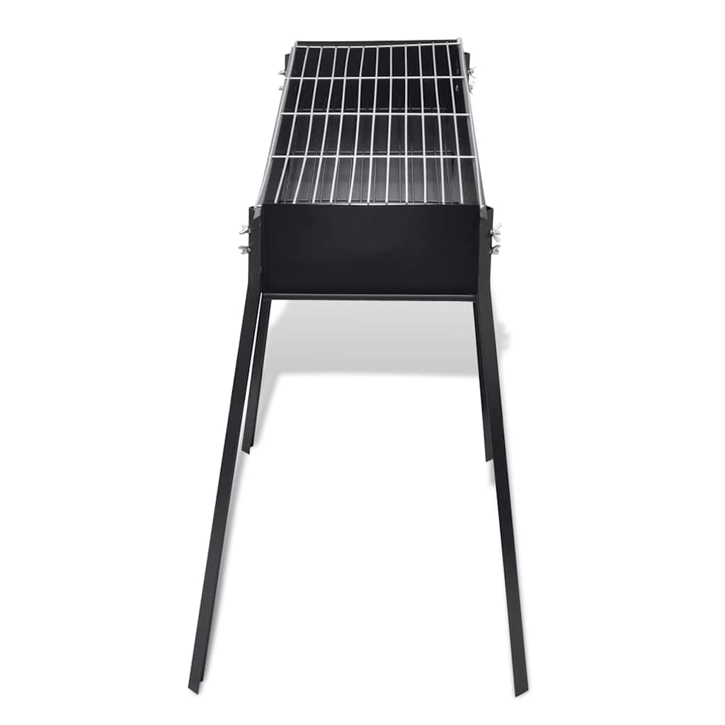 Kolgrill rektangulär svart 75x28 cm