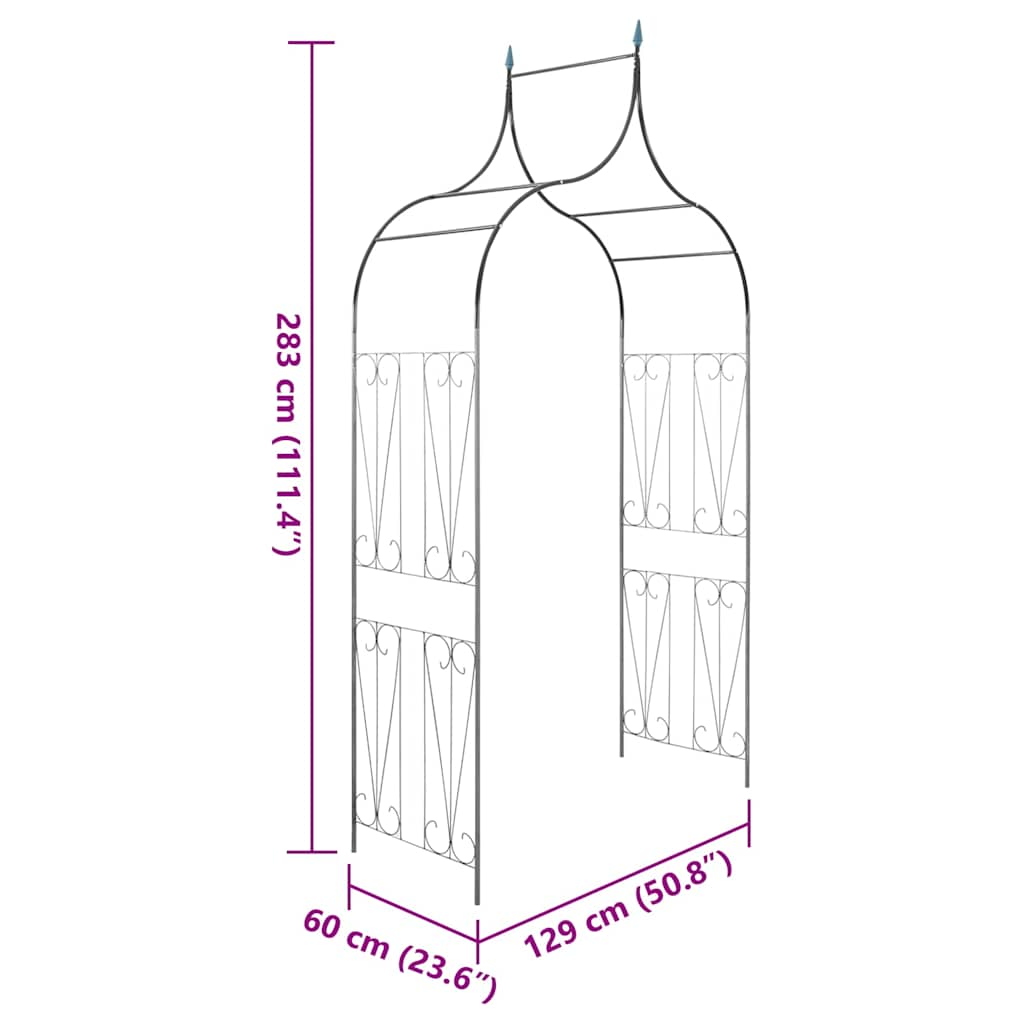 Pergola för klätterväxter mörkgrön