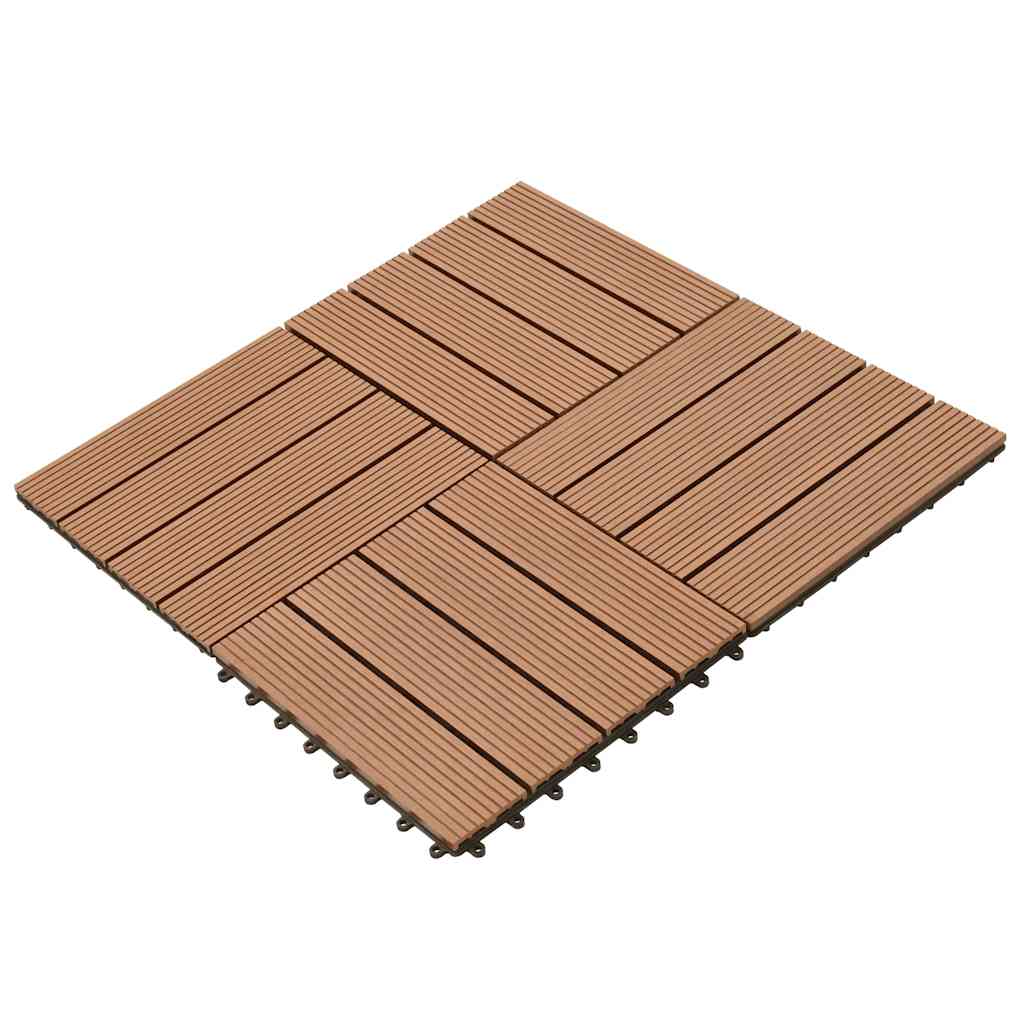 WPC Klickgolv 30x30cm 11-pack 1m2 Brun