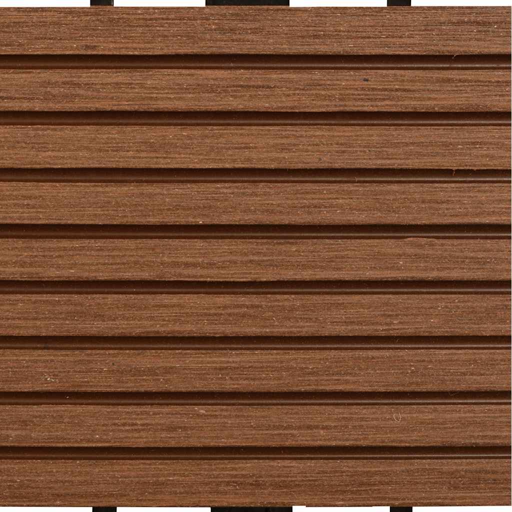 WPC Klickgolv 30x30cm 11-pack 1m2 Brun