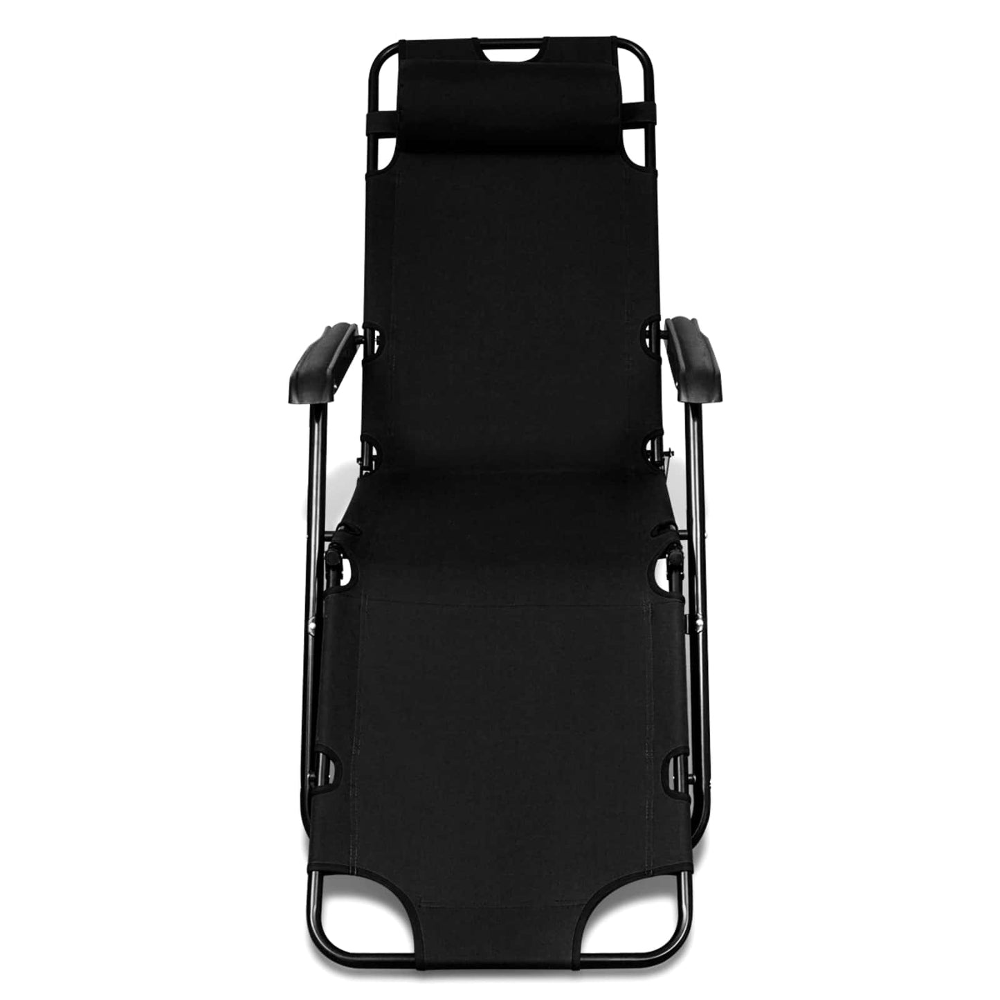 Trädgård Stol Svart tyg