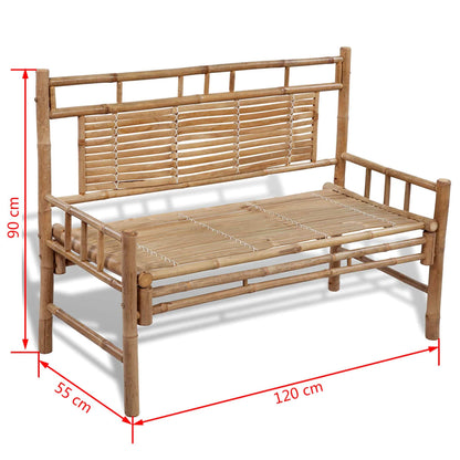 Trädgårdsbänk 120 cm bambu