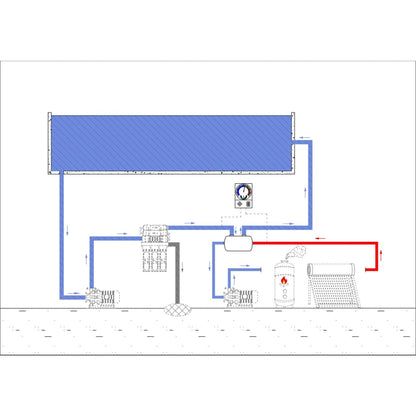 Poolvärmeväxlare 355 x 134 mm 40 kW