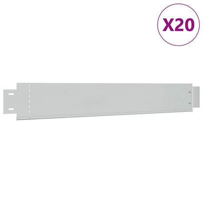 Rabattkant 10 st 100 x 14 cm flexibelt galvaniserat stål