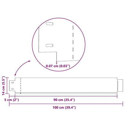 Rabattkant 10 st 100 x 14 cm flexibelt galvaniserat stål