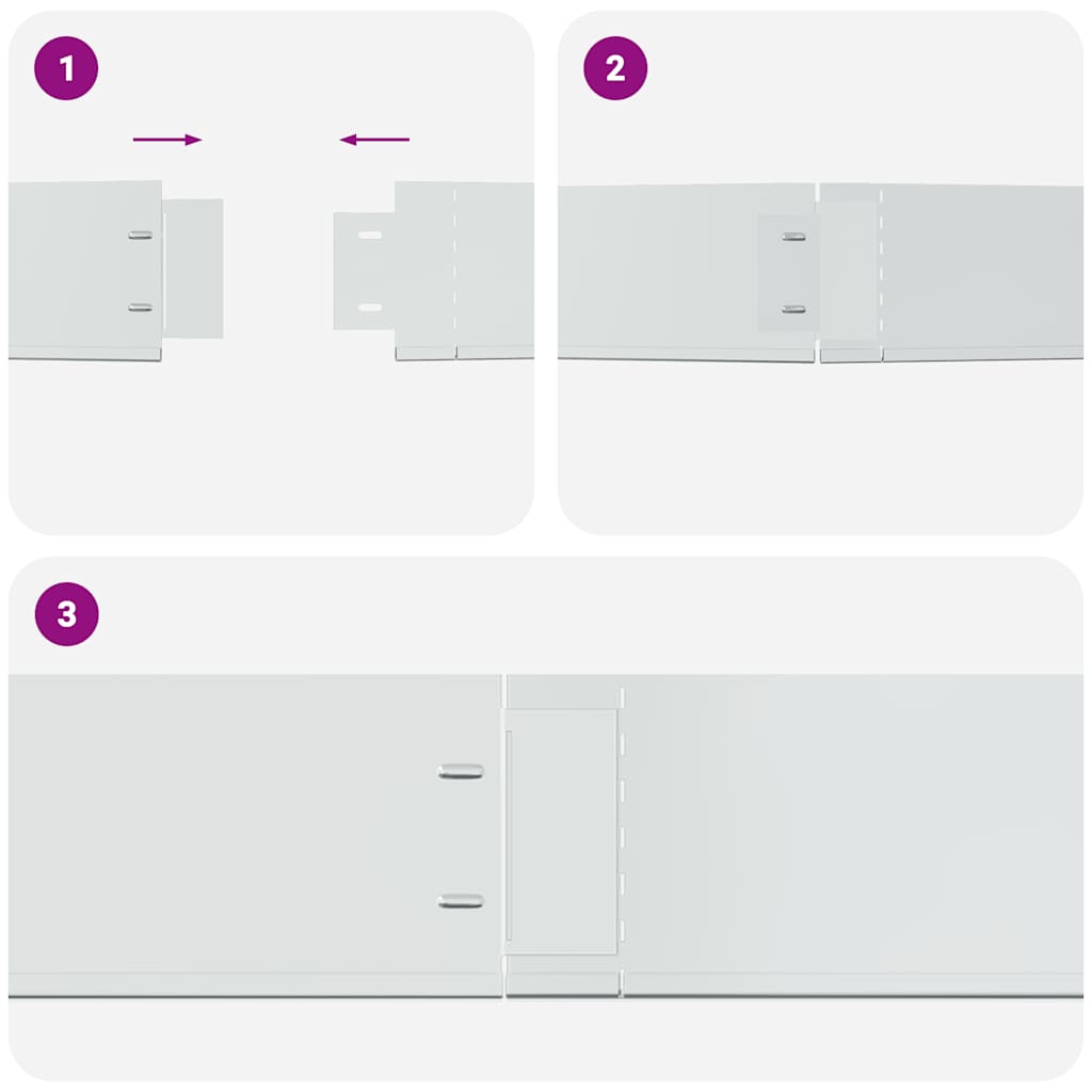 Rabattkant 20 st 100 x 14 cm flexibel galvaniserat stål
