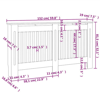 Elementskydd MDF 152 cm vit