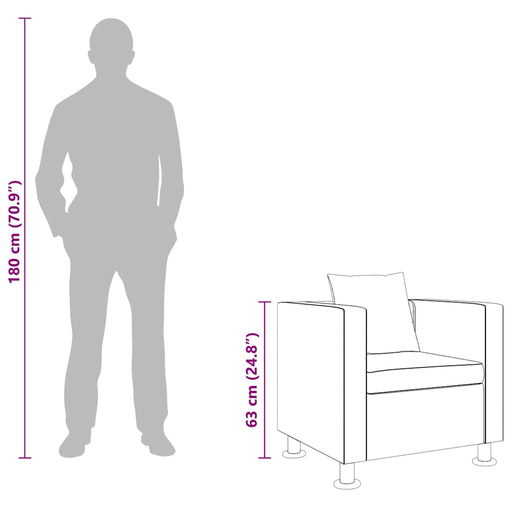 Fåtölj vit konstläder