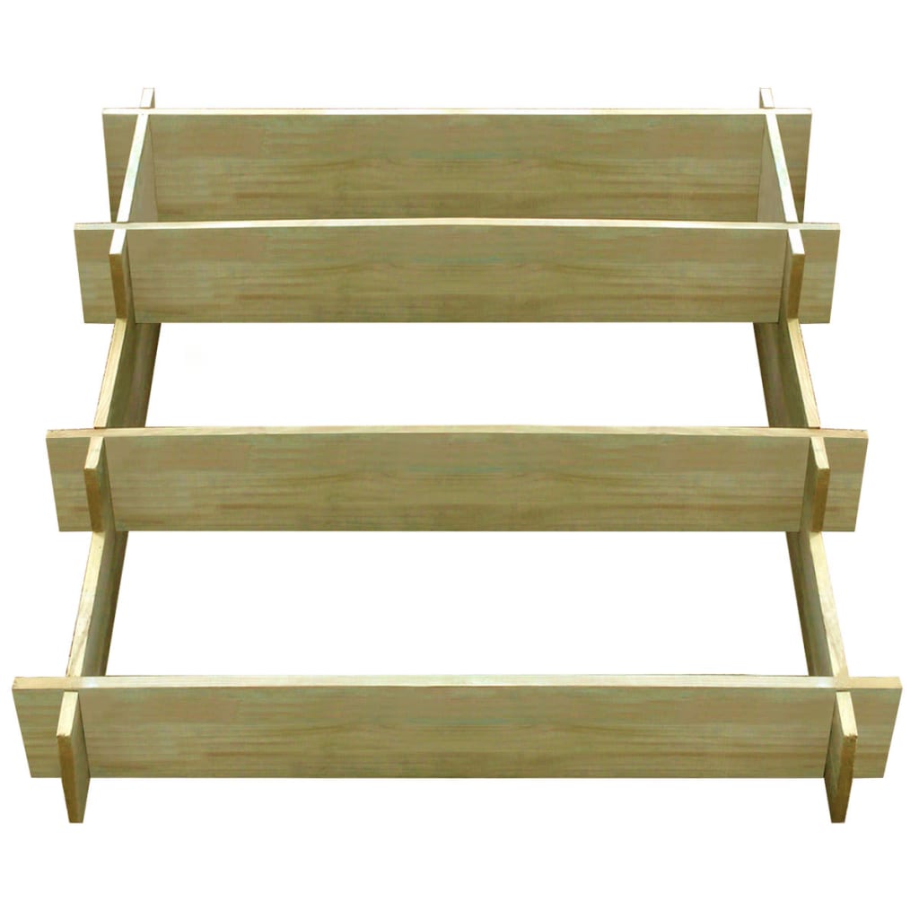 Odlingslåda 3 nivåer 90x90x35 cm impregnerat trä