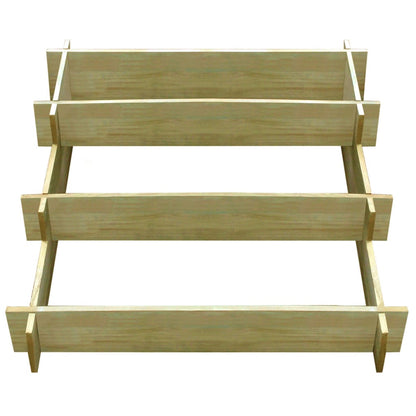Odlingslåda 3 nivåer 90x90x35 cm impregnerat trä