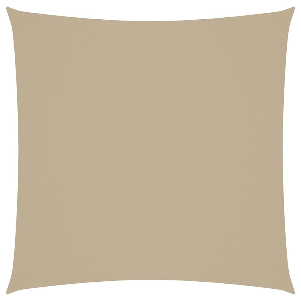 Solsegel oxfordtyg kvadratiskt 3,6x3,6 m beige