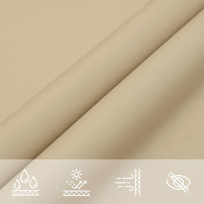 Solsegel oxfordtyg kvadratiskt 3,6x3,6 m beige