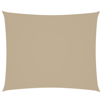 Solsegel Oxfordtyg rektangulärt 4x6 m beige