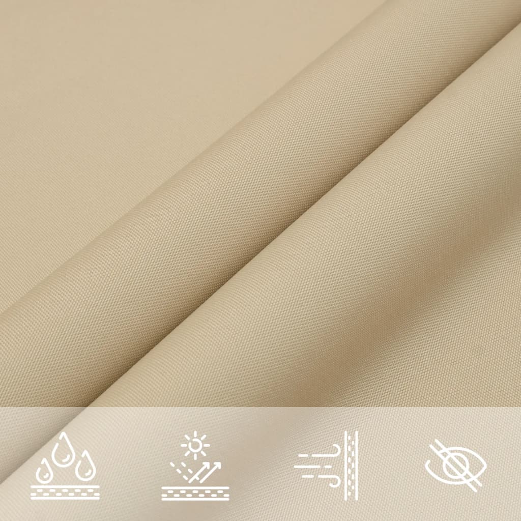 Solsegel Oxfordtyg rektangulärt 4x6 m beige