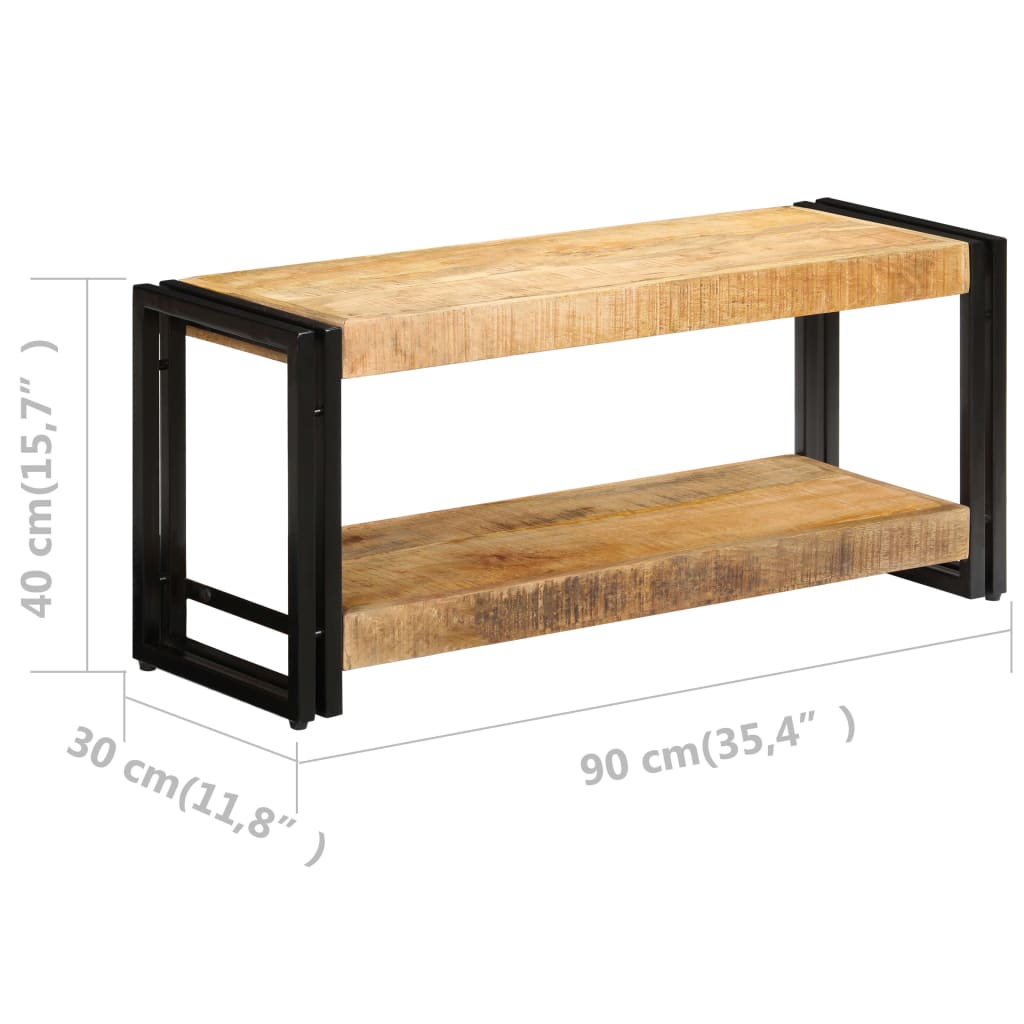 TV-bänk 90x30x40 cm massivt mangoträ