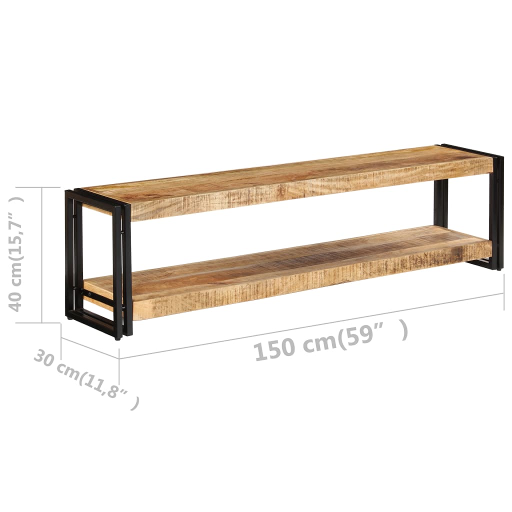 TV-bänk 150x30x40 cm massivt mangoträ