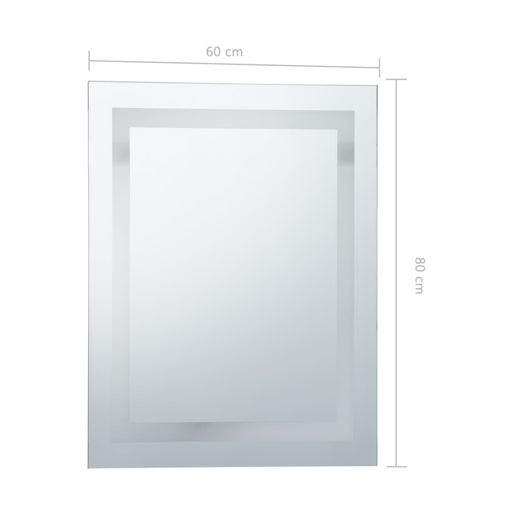 Badrumsspegel LED med touch-sensor 60x80 cm