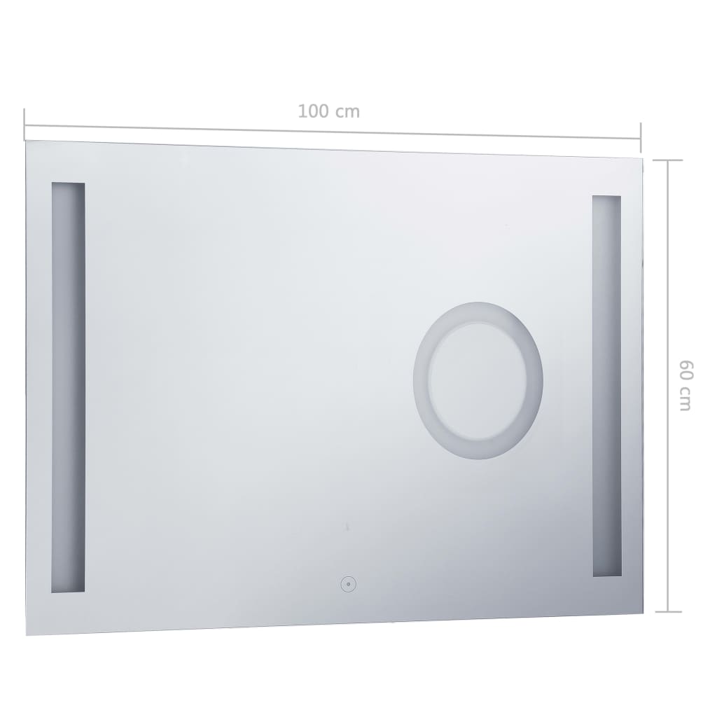 Badrumsspegel LED med touch-sensor 100x60 cm