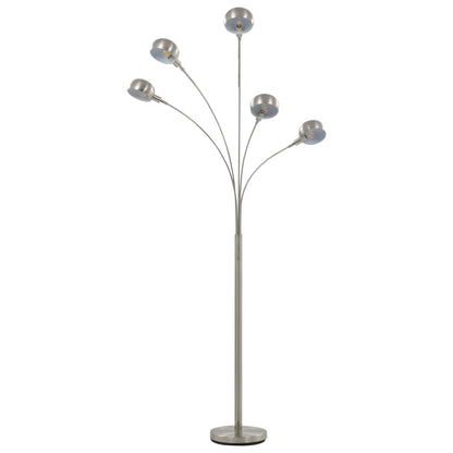 Golvlampa 200 cm 5 x E14 silver