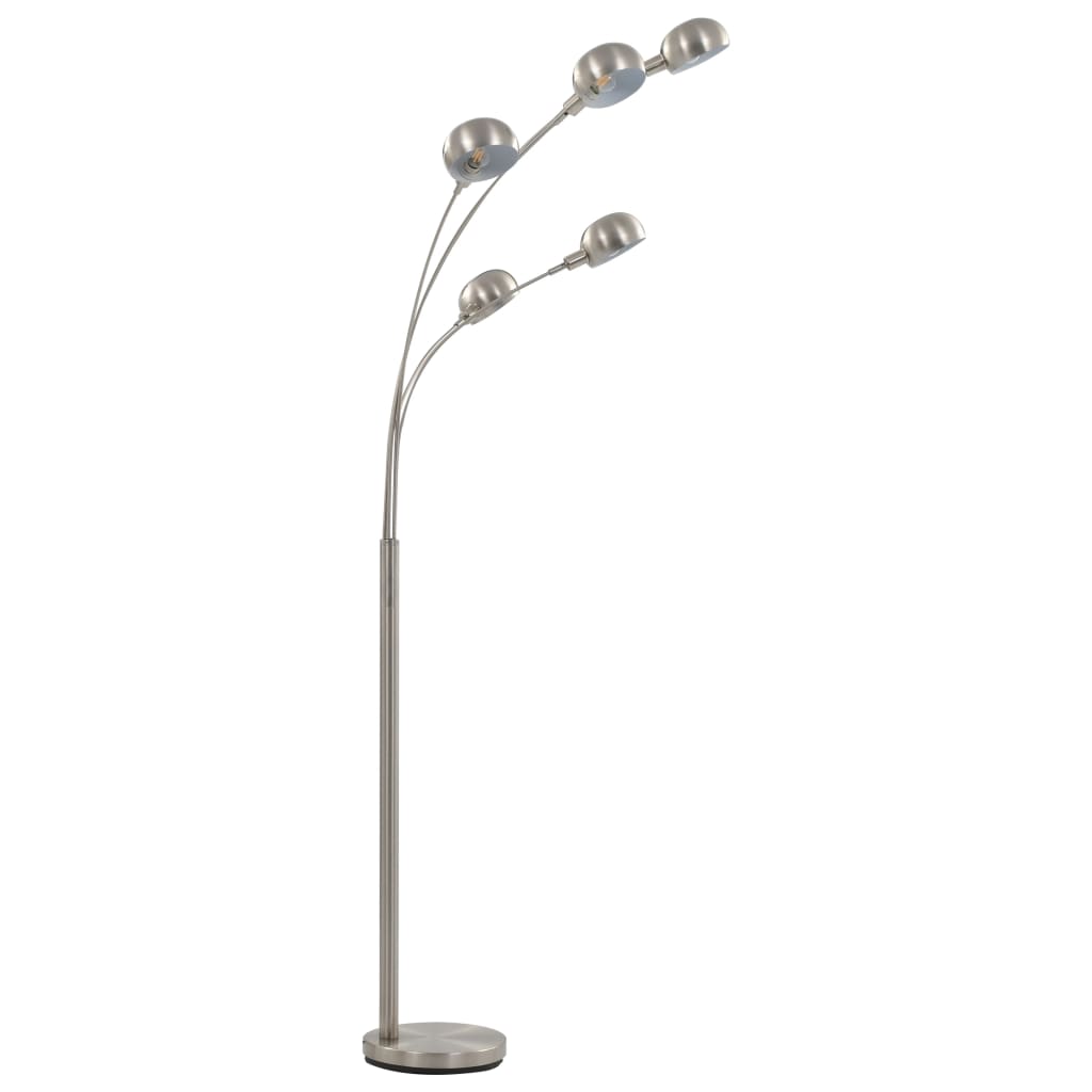 Golvlampa 200 cm 5 x E14 silver