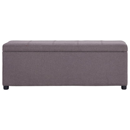 Bänk med förvaringsutrymme 116 cm taupe polyester