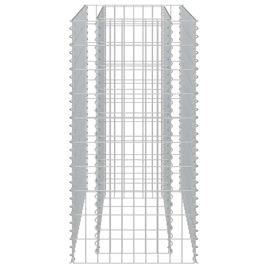 Planteringsgabion upphöjd galvaniserat stål 90x50x100 cm