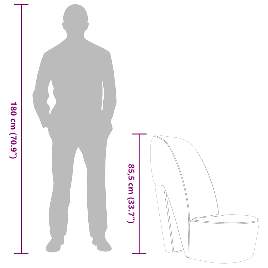 Stol klacksko silver konstläder