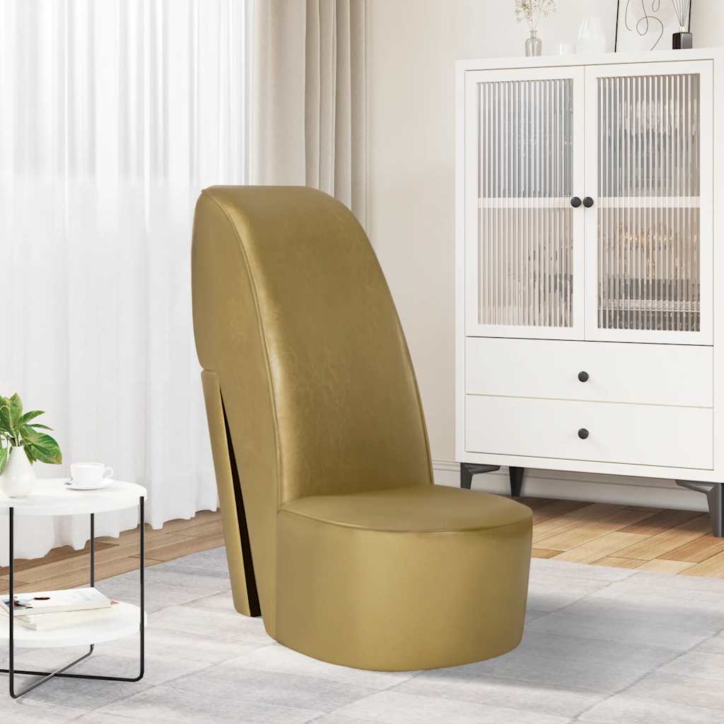 Stol klacksko guld konstläder