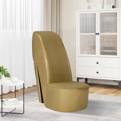 Stol klacksko guld konstläder