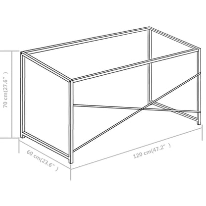 Datorbord vit och ek 120x60x70 cm