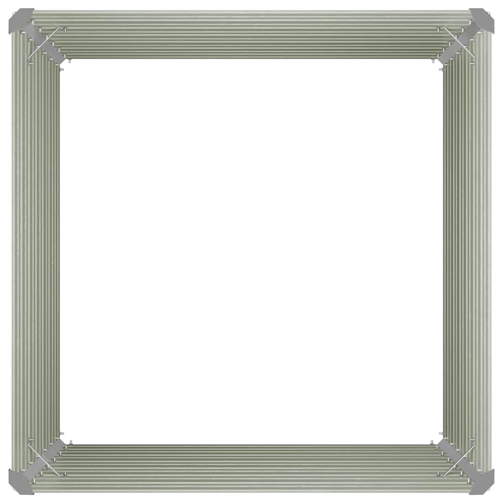 Upphöjd odlingslåda brun 100x100x77 cm galvaniserat stål