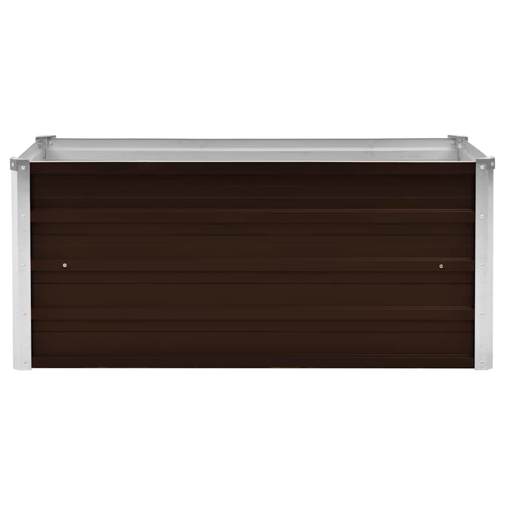 Odlingslåda upphöjd brun 100x40x45 cm galvaniserat stål