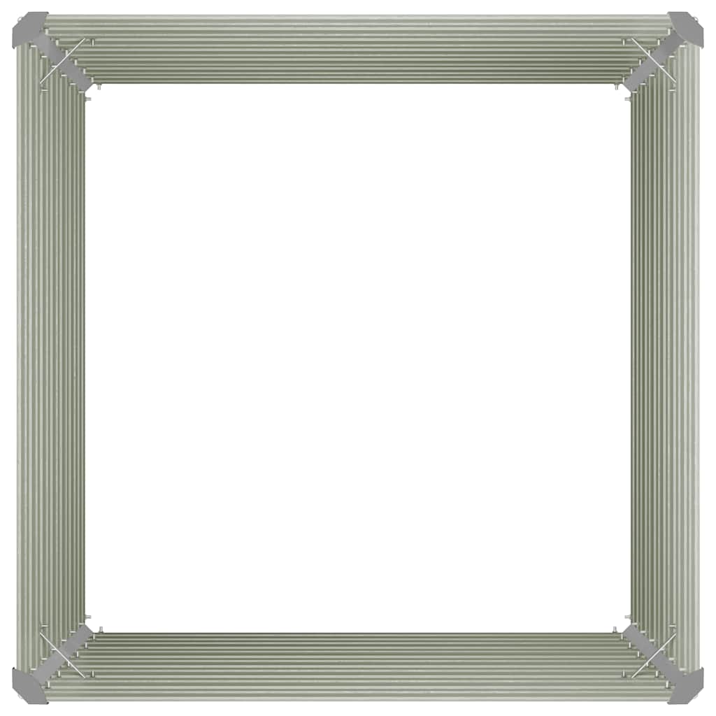 Upphöjd odlingslåda antracit 100x100x77 cm galvaniserat stål