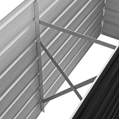 Odlingslåda upphöjd antracit 160x40x77 cm galvaniserat stål