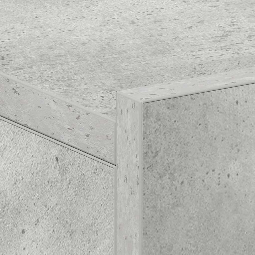 Svävande sängbord betonggrå 40x30x15 cm konstruerat trä