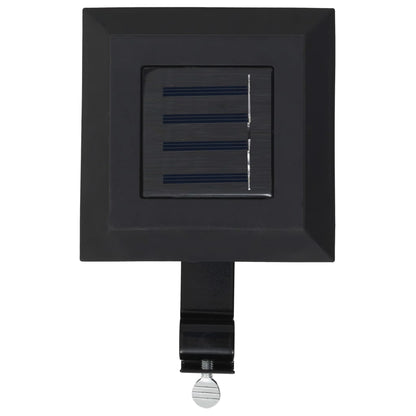 Solcellslampor 12 st LED fyrkantiga 12 cm svart