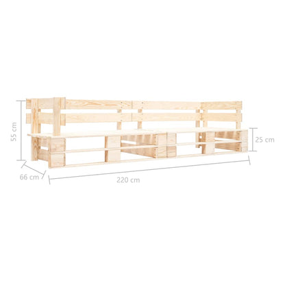 Pallsoffa 2-sits naturfärgat trä