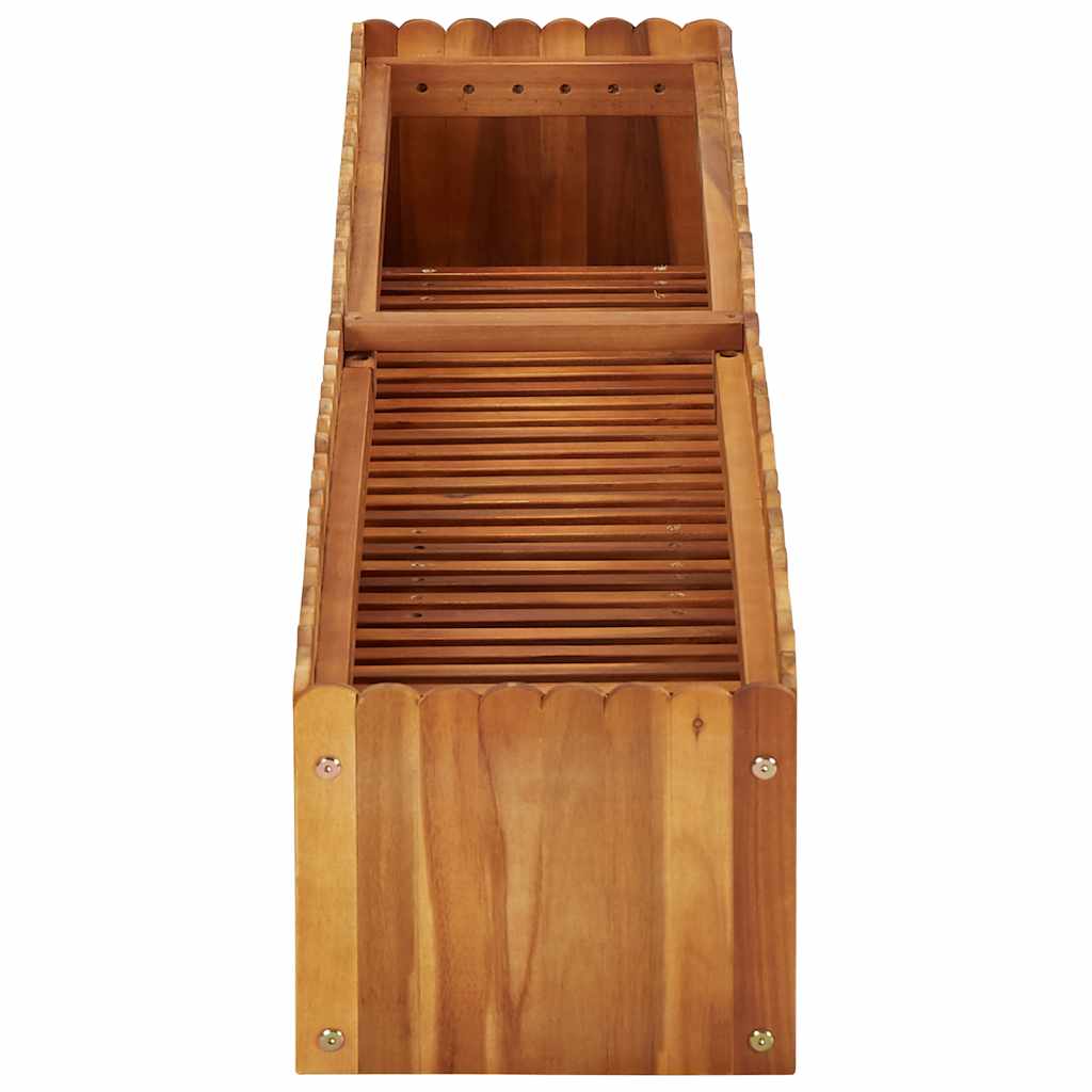Odlingslåda upphöjd 150x30x25 cm massivt akaciaträ