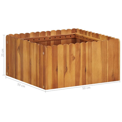 Odlingslåda upphöjd 50x50x25 cm massivt akaciaträ