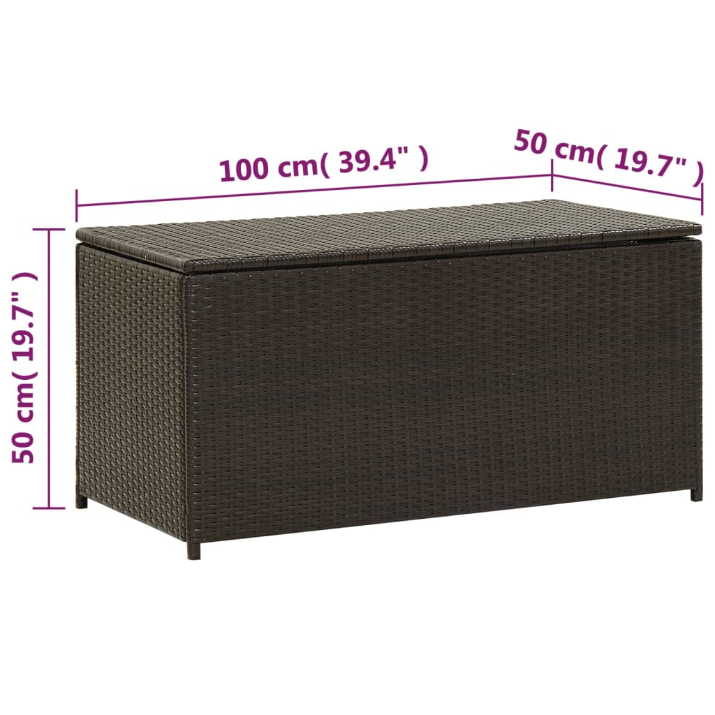 Dynbox konstrotting 100x50x50 cm brun