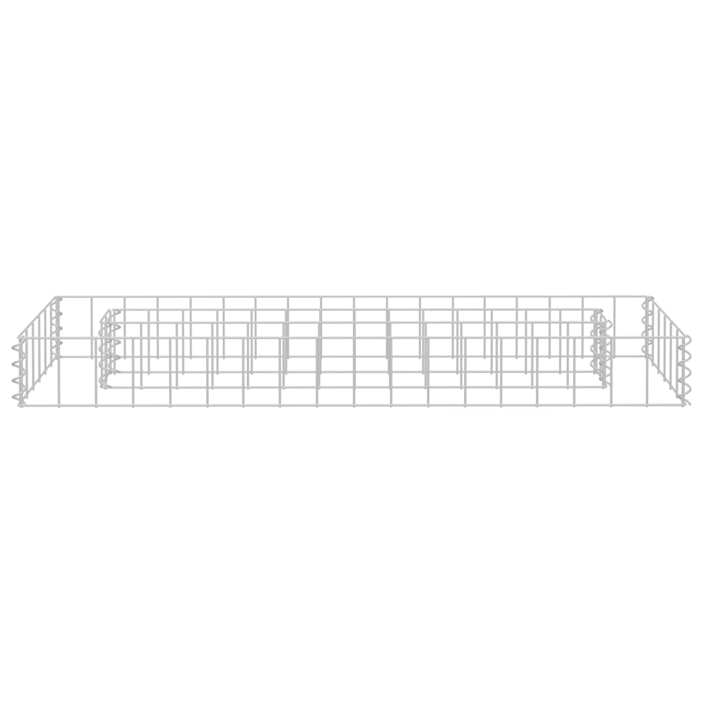 Planteringsgabion upphöjd galvaniserat stål 90x30x10 cm