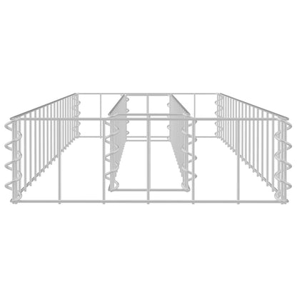 Planteringsgabion upphöjd galvaniserat stål 90x30x10 cm