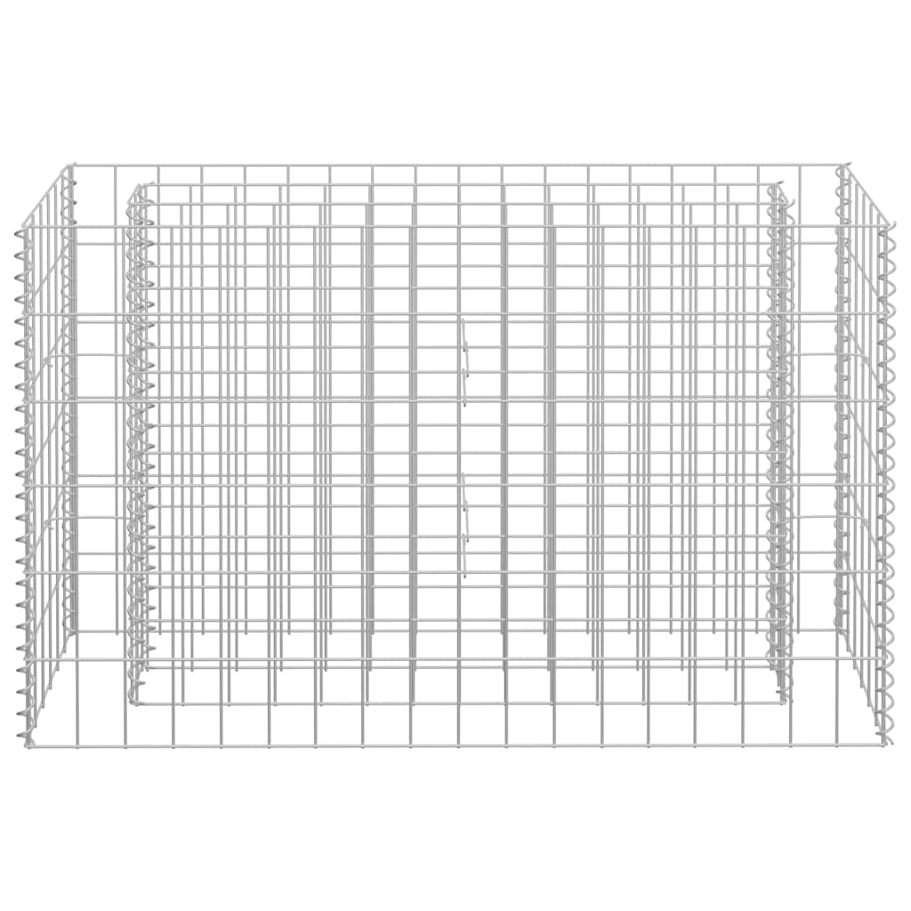 Planteringsgabion upphöjd galvaniserat stål 90x30x60 cm