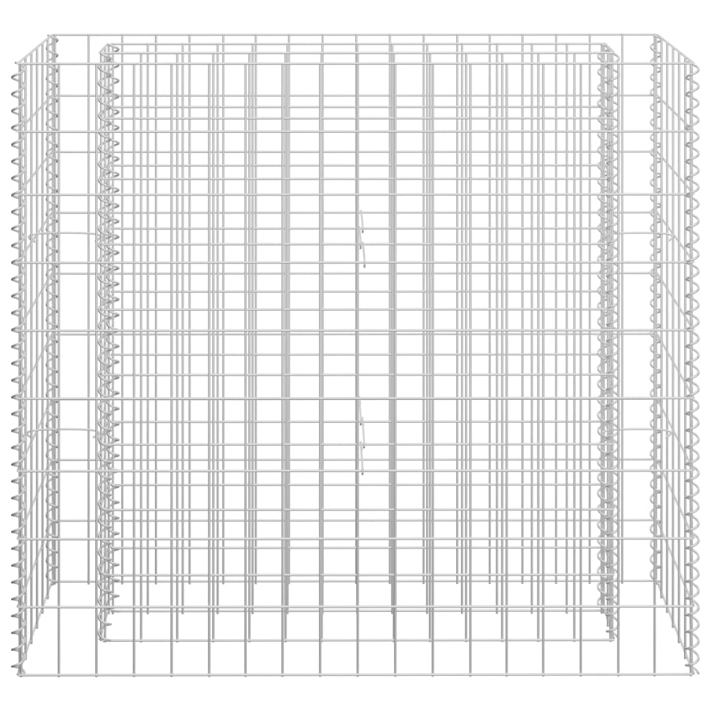 Planteringsgabion upphöjd galvaniserat stål 90x30x90 cm